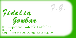 fidelia gombar business card